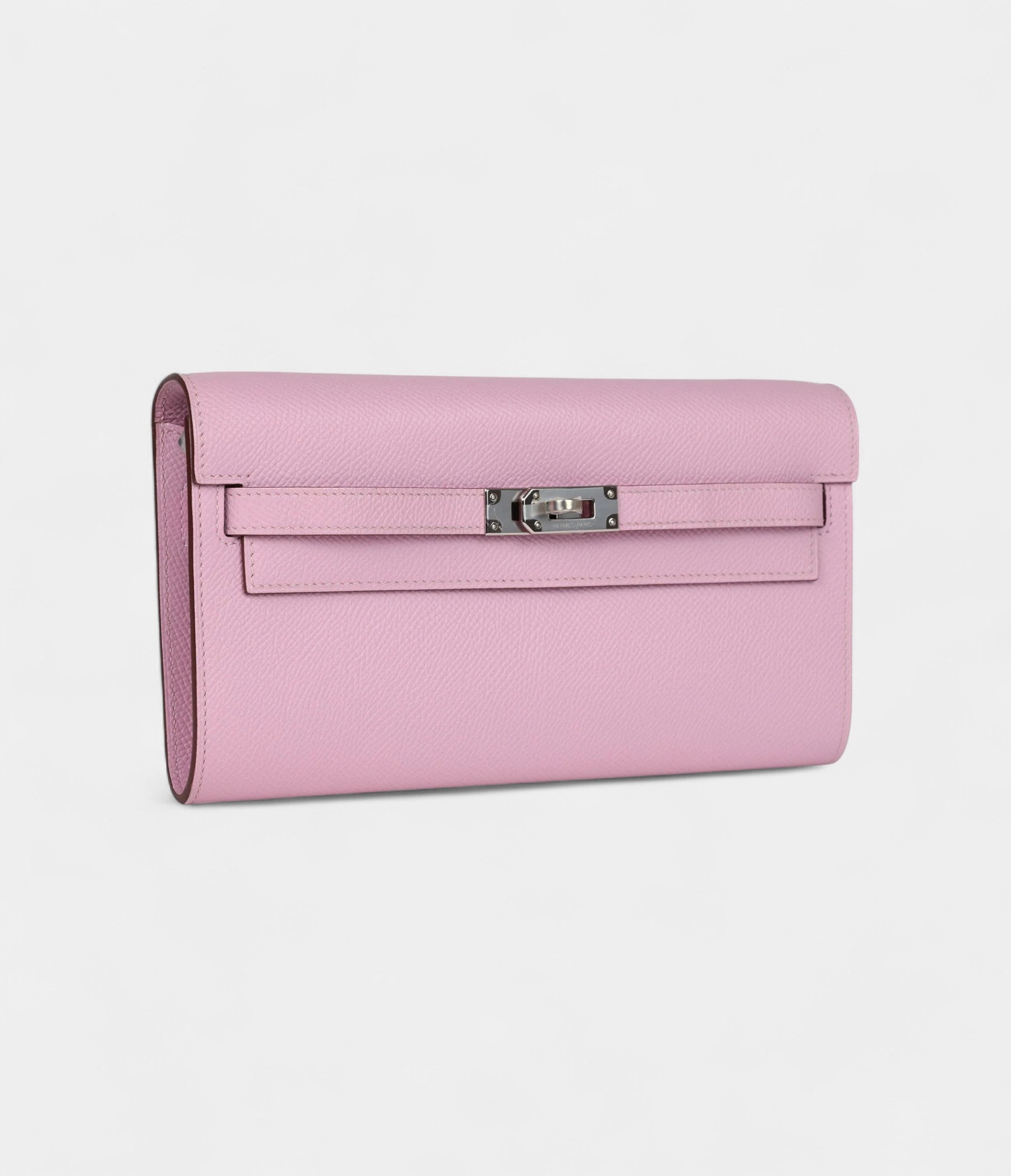 HMKelly Wallet To Go Mauve Sylvestre Epsom Palladium Hardware