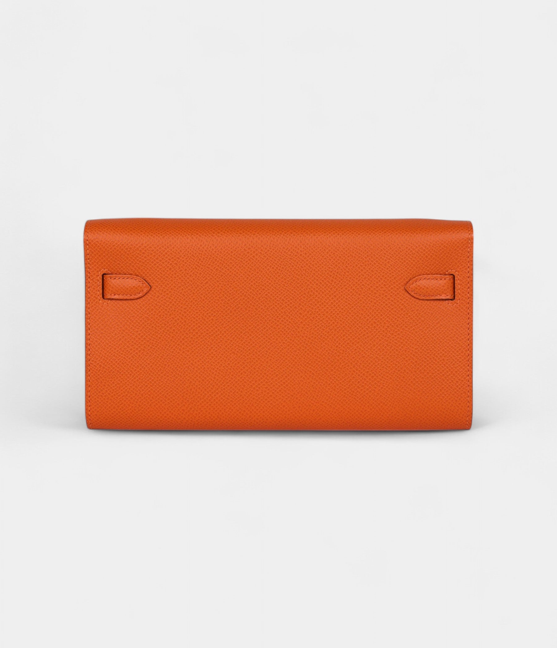 HMKelly Wallet To Go Orange Epsom Palladium Hardware