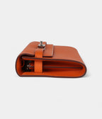 HMKelly Wallet To Go Orange Epsom Palladium Hardware