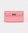 HMKelly Wallet To Go Rose Confetti Epsom Palladium Hardware