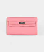 HMKelly Wallet To Go Rose Confetti Epsom Palladium Hardware