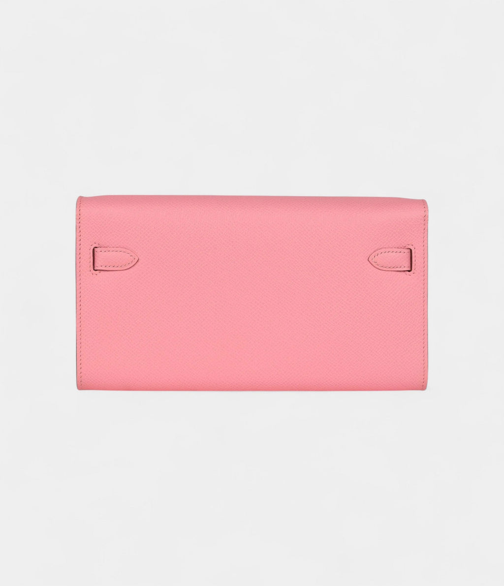 HMKelly Wallet To Go Rose Confetti Epsom Palladium Hardware