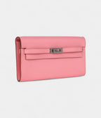 HMKelly Wallet To Go Rose Confetti Epsom Palladium Hardware