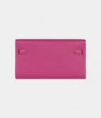 HMKelly Wallet To Go Rose Purple Chevre Palladium Hardware