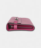 HMKelly Wallet To Go Rose Purple Chevre Palladium Hardware