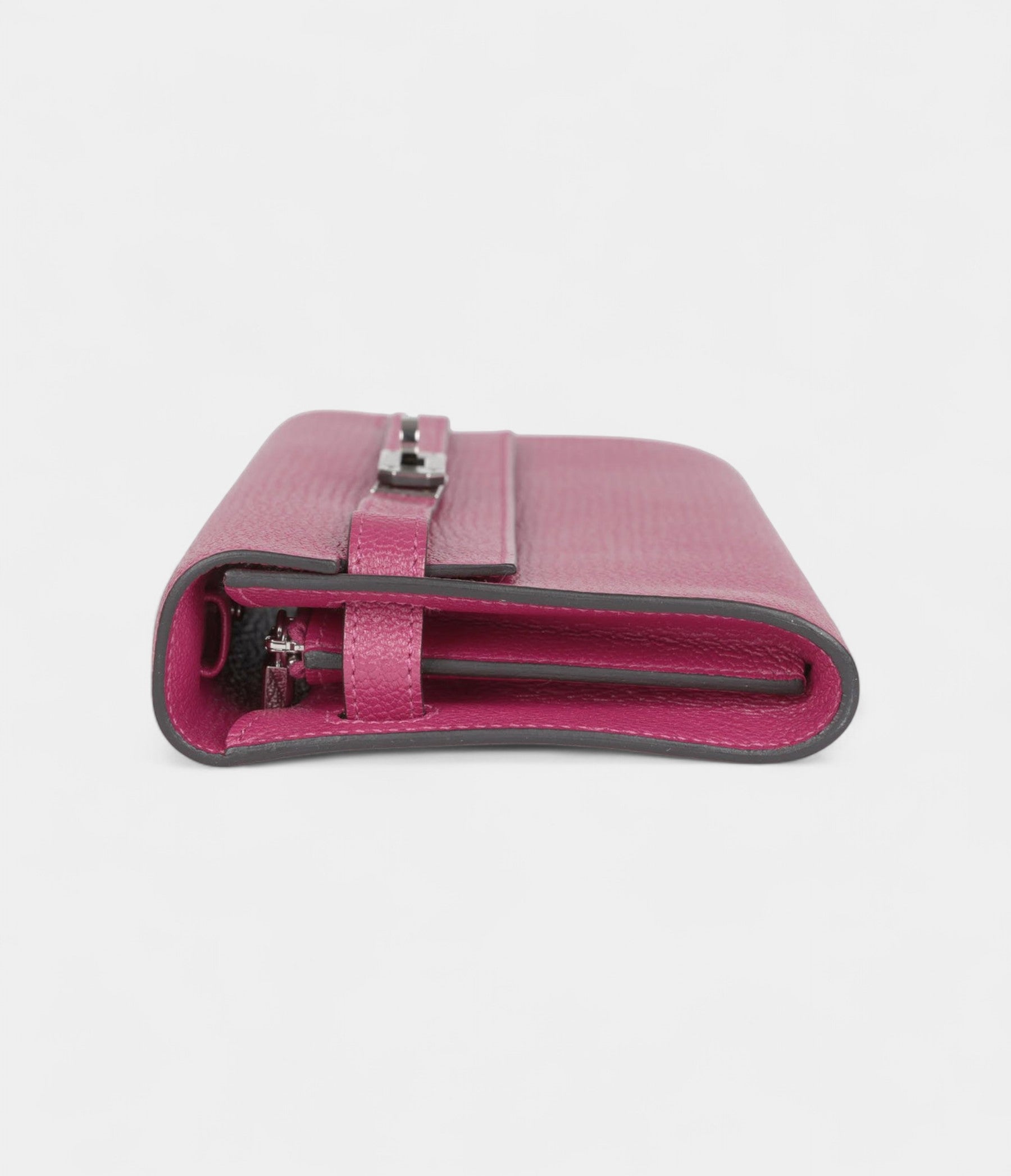HMKelly Wallet To Go Rose Purple Chevre Palladium Hardware