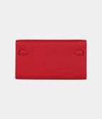 HMKelly Wallet To Go Rouge De Coeur Epsom Gold Hardware