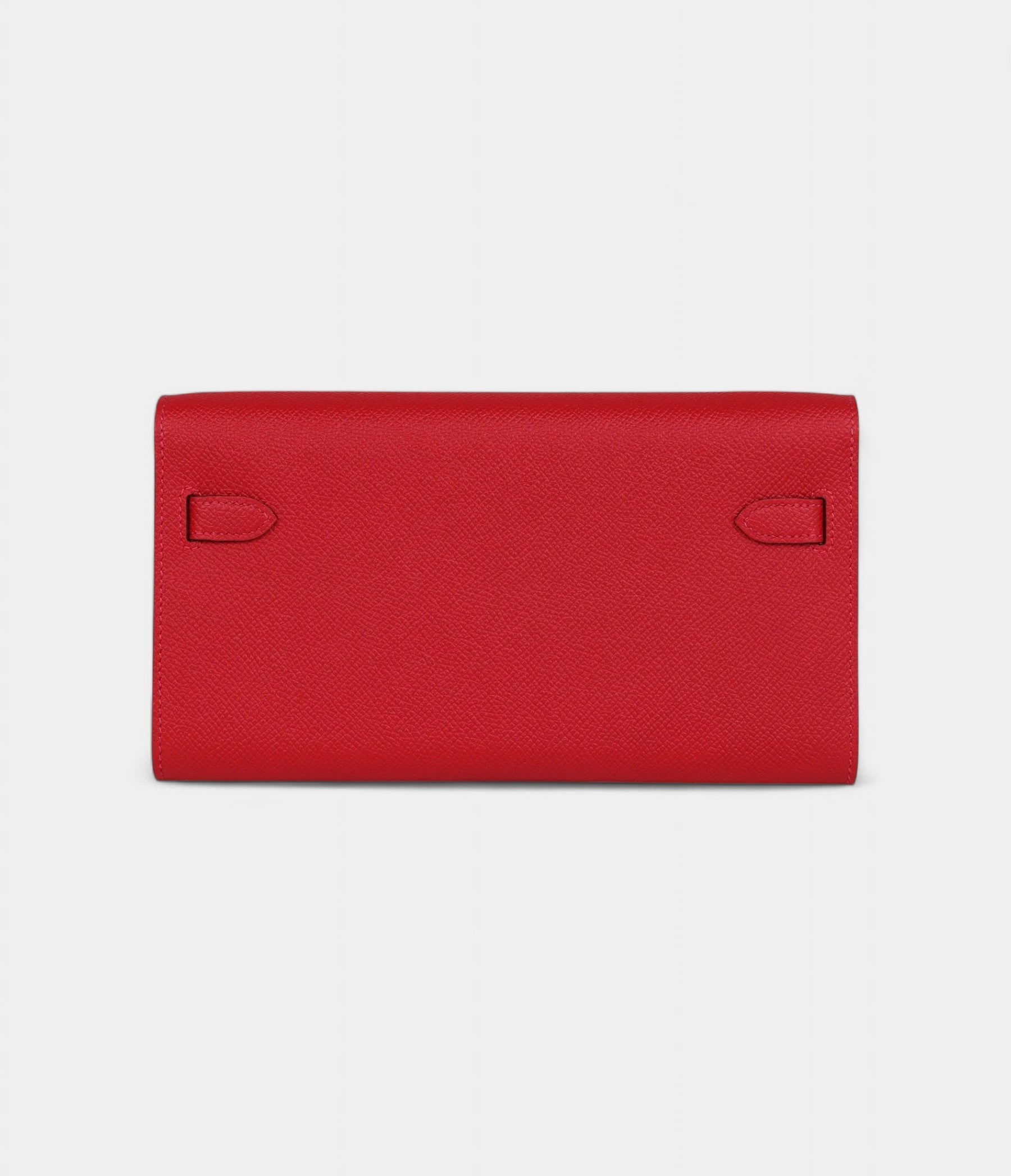 HMKelly Wallet To Go Rouge De Coeur Epsom Gold Hardware
