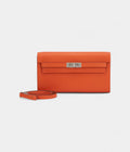 HMKelly Wallet To Go Terre Battue Epsom Leather Palladium Hardware
