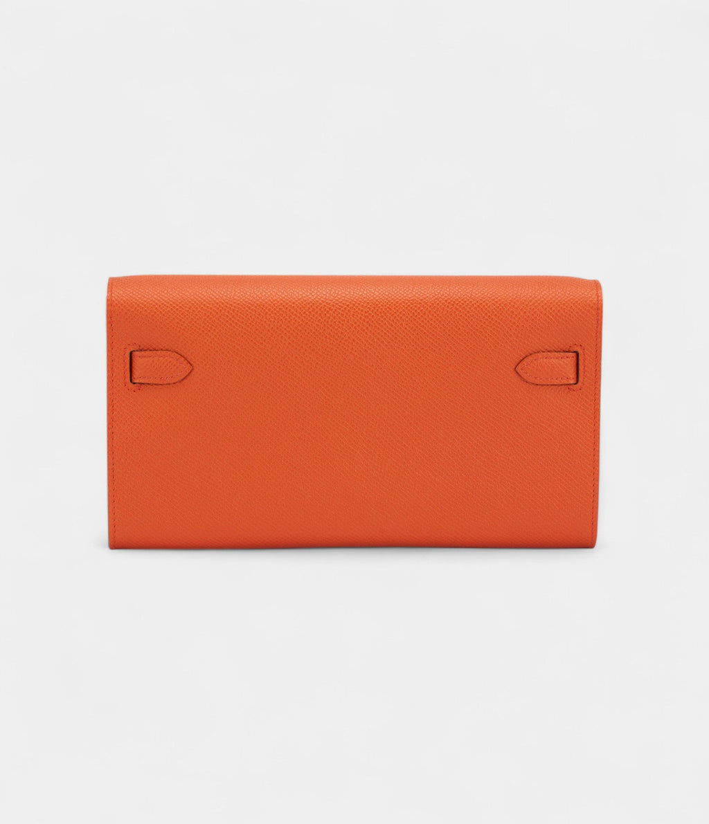 HMKelly Wallet To Go Terre Battue Epsom Leather Palladium Hardware