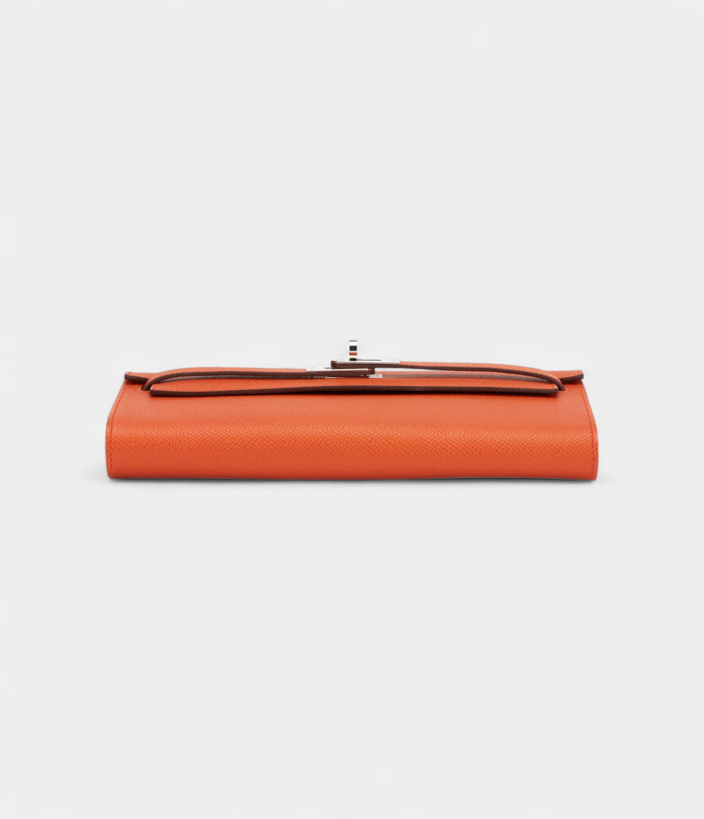HMKelly Wallet To Go Terre Battue Epsom Leather Palladium Hardware