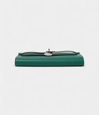 HMKelly Wallet To Go Vert Jade & Bleu Brume Epsom Palladium Hardware