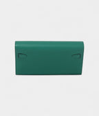 HMKelly Wallet To Go Vert Jade & Bleu Brume Epsom Palladium Hardware
