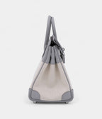 Hermes Limited Edition Glacier Blue Swift and Ecru Canvas BK 25 Palladium Hardware