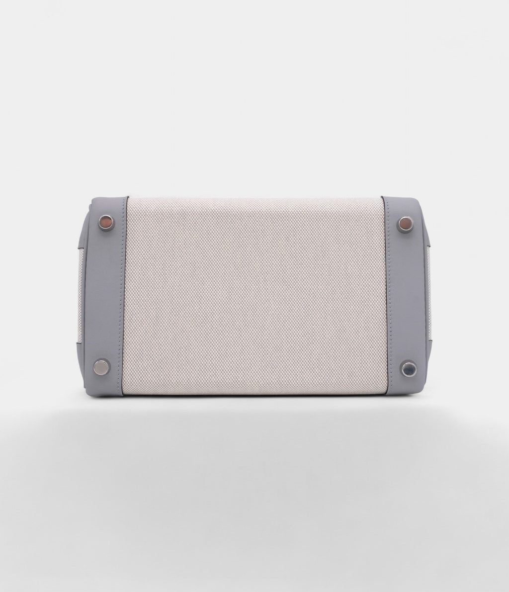 Hermes Limited Edition Glacier Blue Swift and Ecru Canvas BK 25 Palladium Hardware