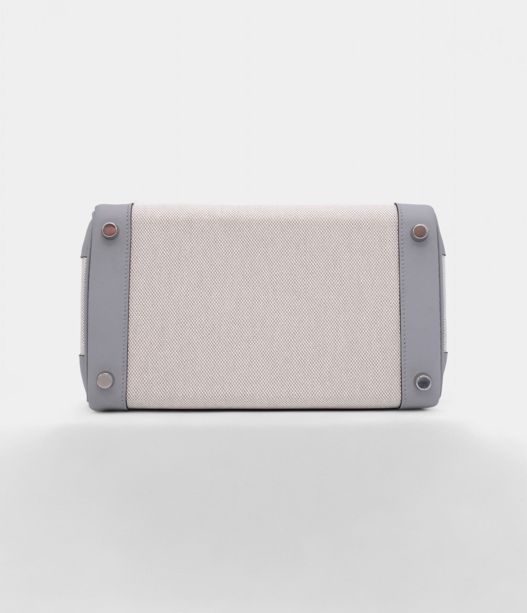 Hermes Limited Edition Glacier Blue Swift and Ecru Canvas BK 25 Palladium Hardware