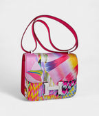 HMLimited Edition Mini Constance 18 Bag Marble Silk with Palladium Hardware