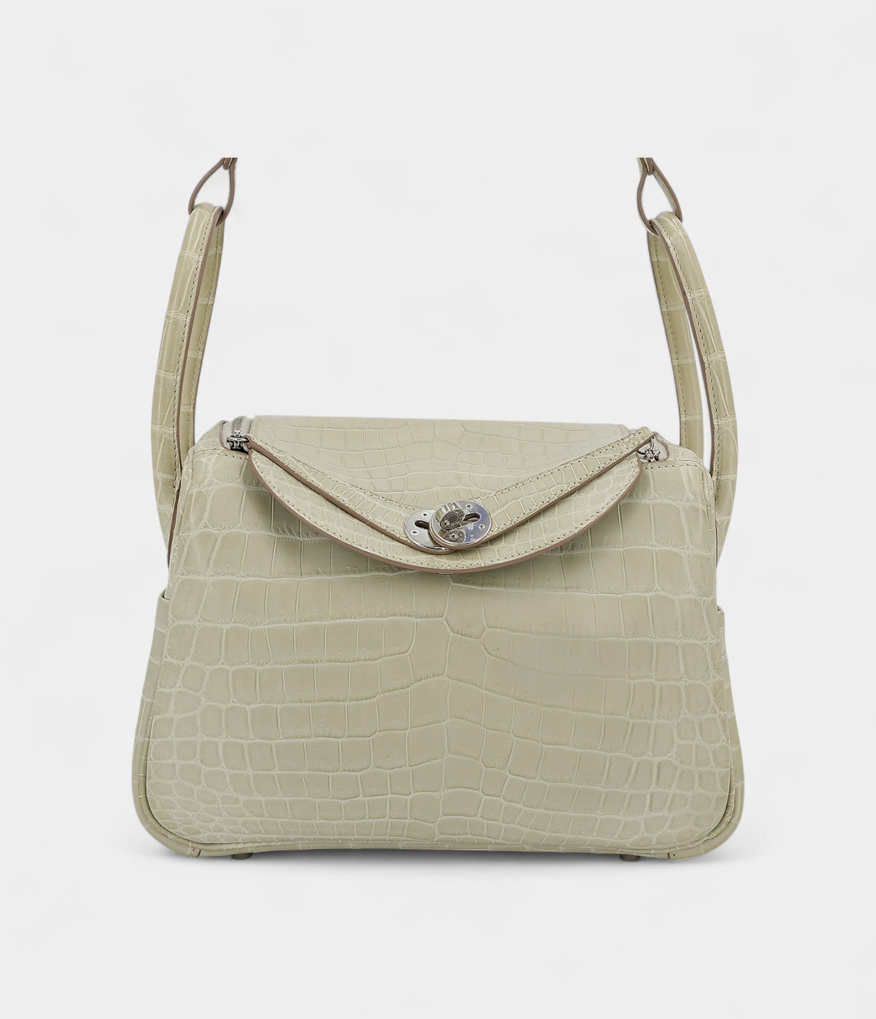 HMLindy 26 Concrete Matte Niloticus Crocodile With Palladium Hardware