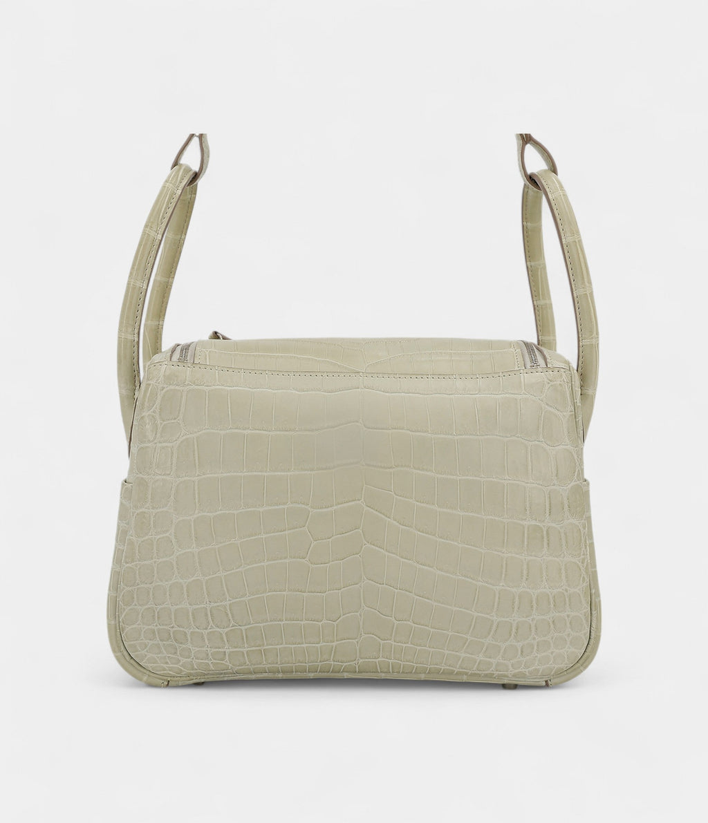 HMLindy 26 Concrete Matte Niloticus Crocodile With Palladium Hardware