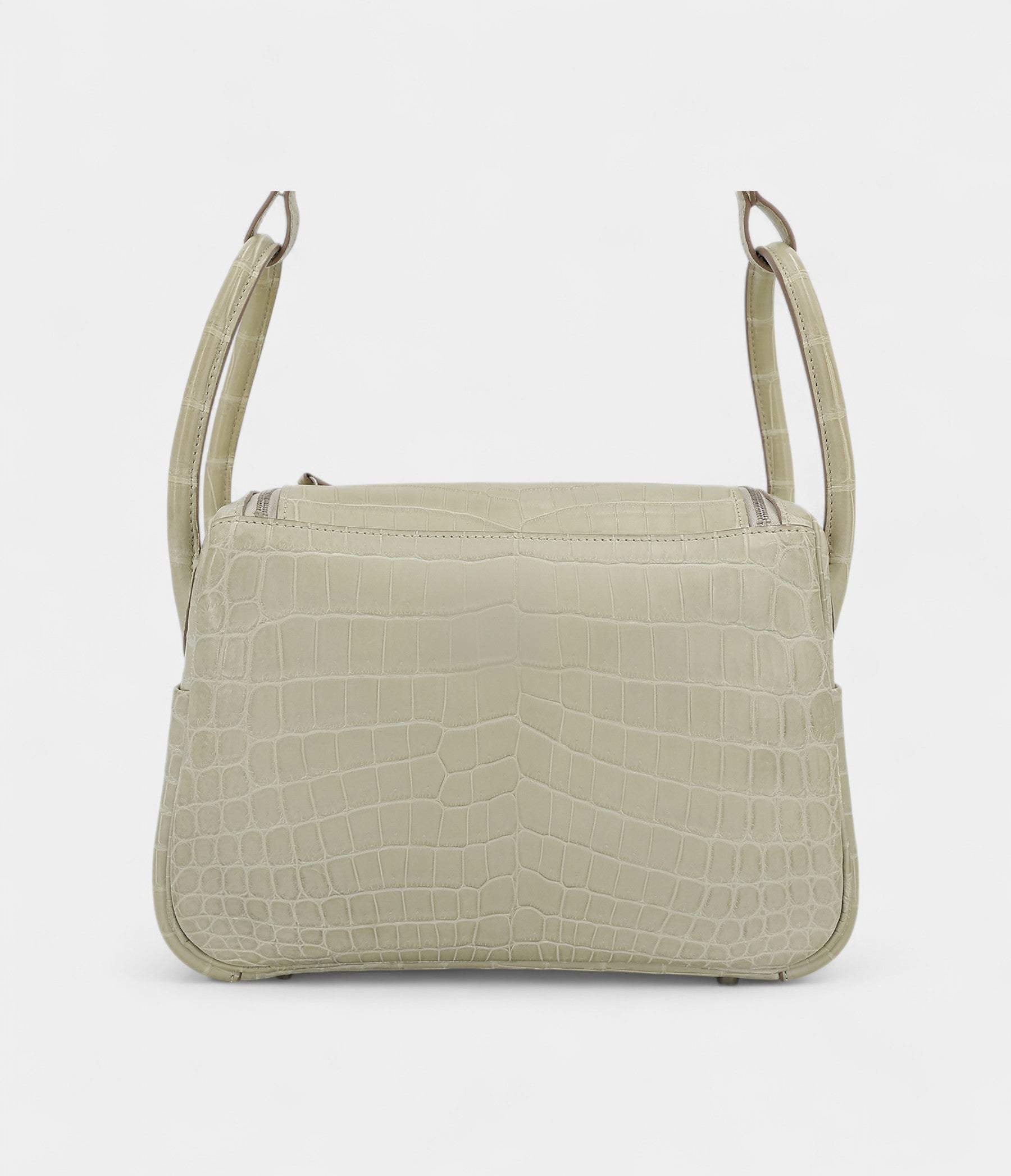 HMLindy 26 Concrete Matte Niloticus Crocodile With Palladium Hardware