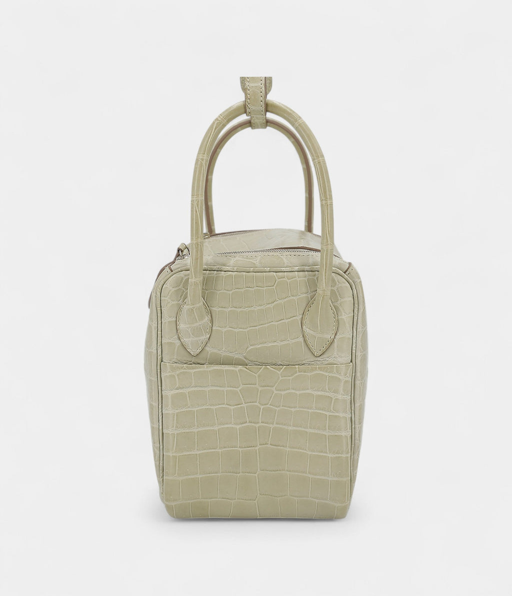 HMLindy 26 Concrete Matte Niloticus Crocodile With Palladium Hardware