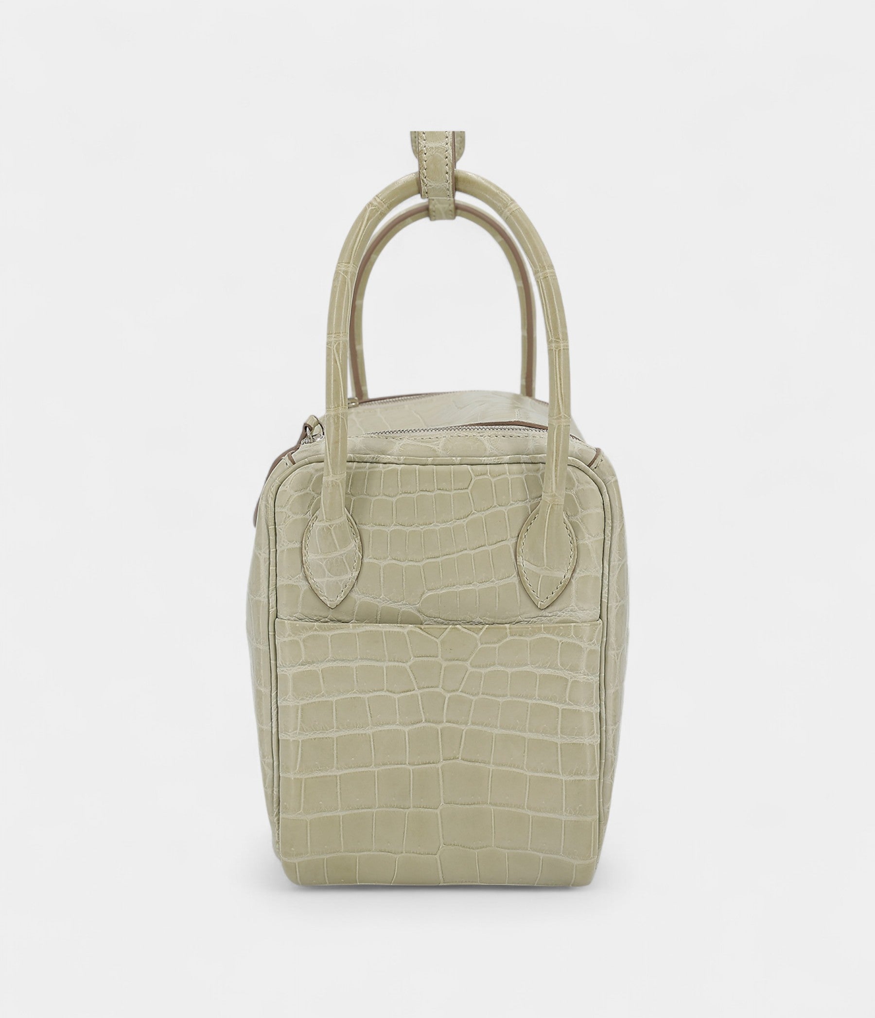 HMLindy 26 Concrete Matte Niloticus Crocodile With Palladium Hardware