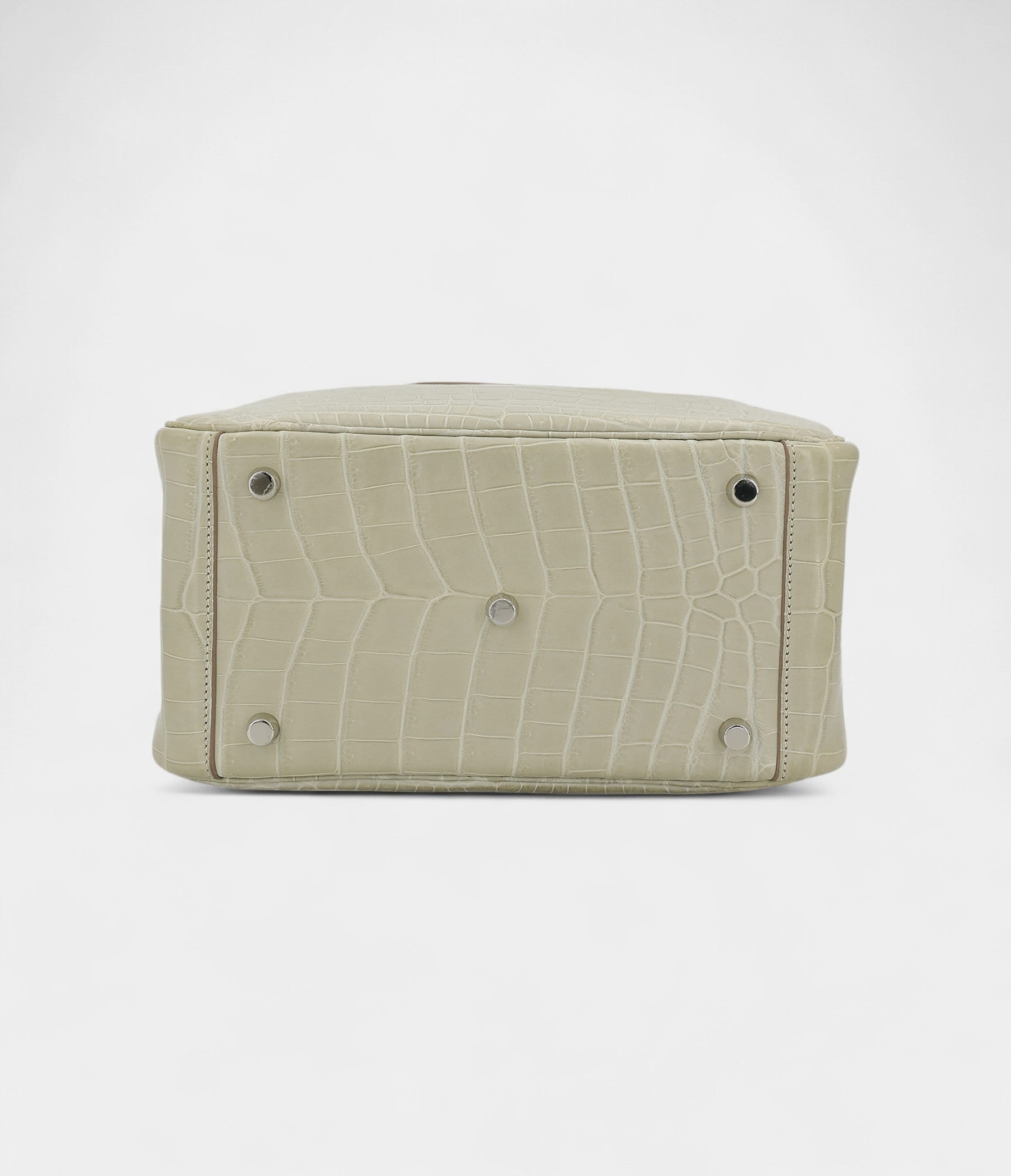 HMLindy 26 Concrete Matte Niloticus Crocodile With Palladium Hardware