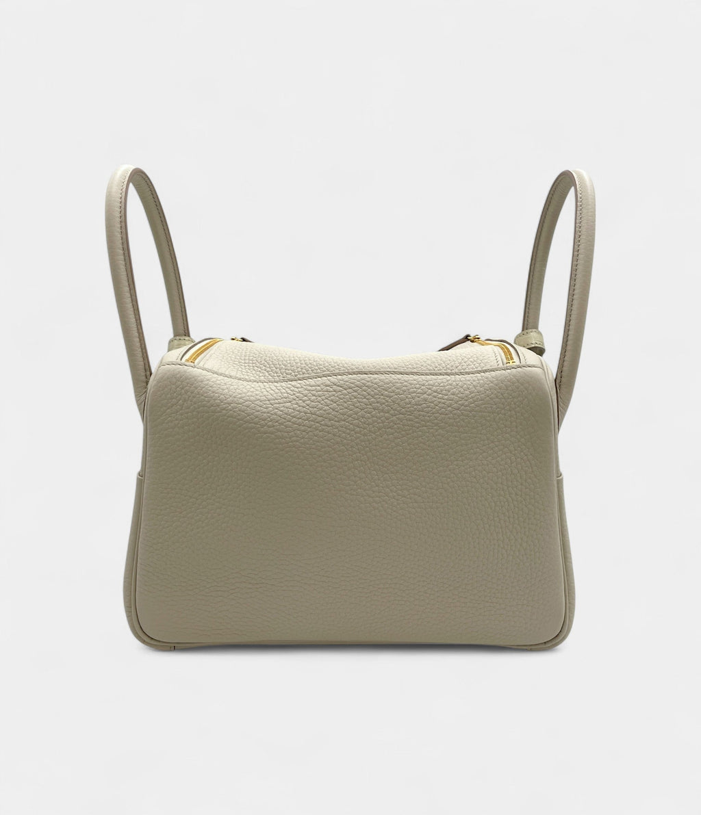 HMLindy 26 In Touch in Concrete Clemence and Matte Porosus Crocodile with Gold Hardware