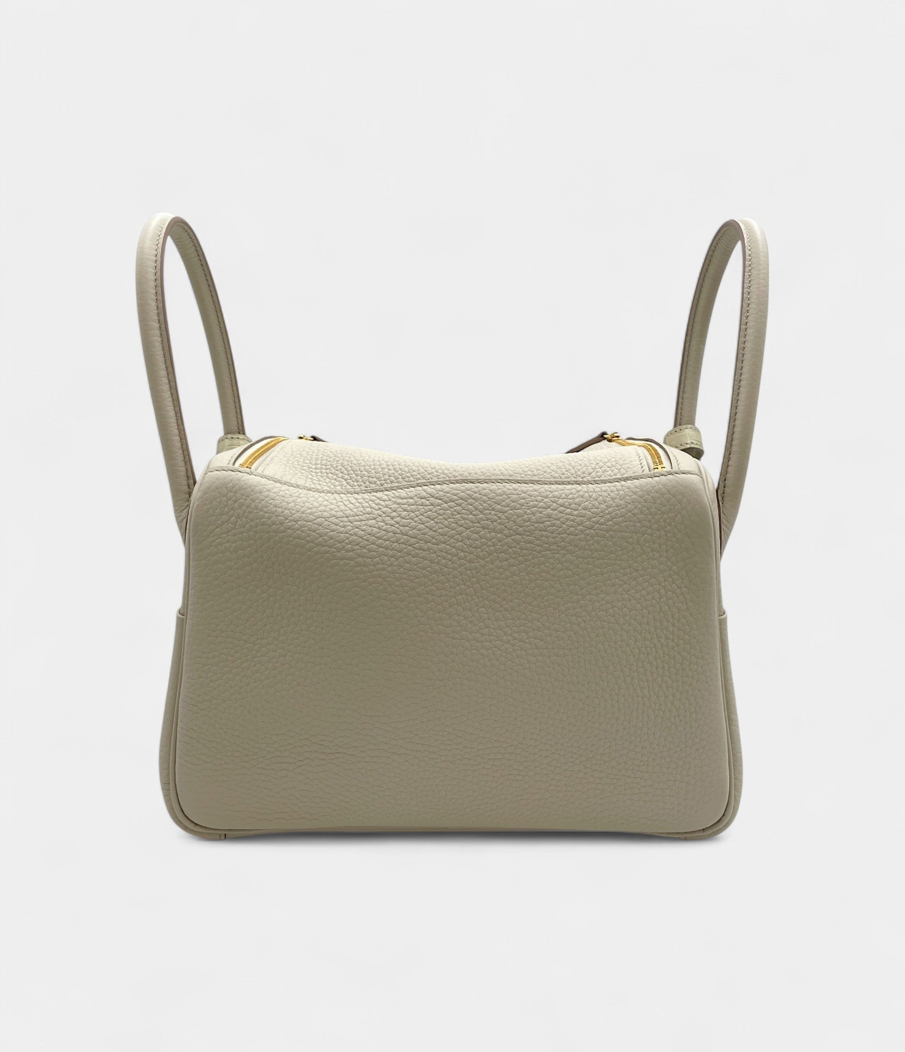 HMLindy 26 In Touch in Concrete Clemence and Matte Porosus Crocodile with Gold Hardware