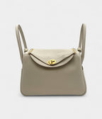 HMLindy 26 In Touch in Concrete Clemence and Matte Porosus Crocodile with Gold Hardware