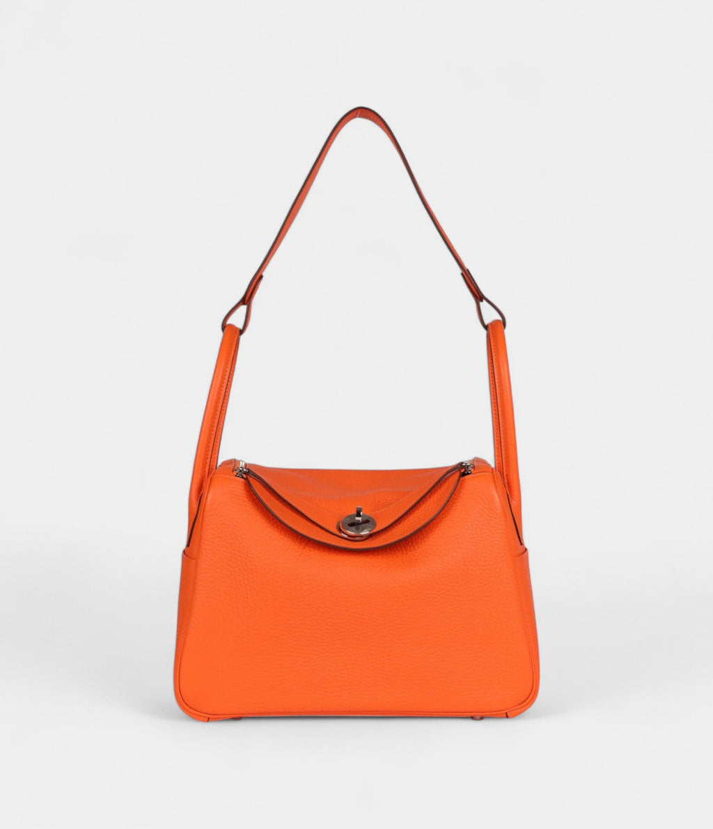 HMLindy 26 Orange Minium Clemence Palladium Hardware