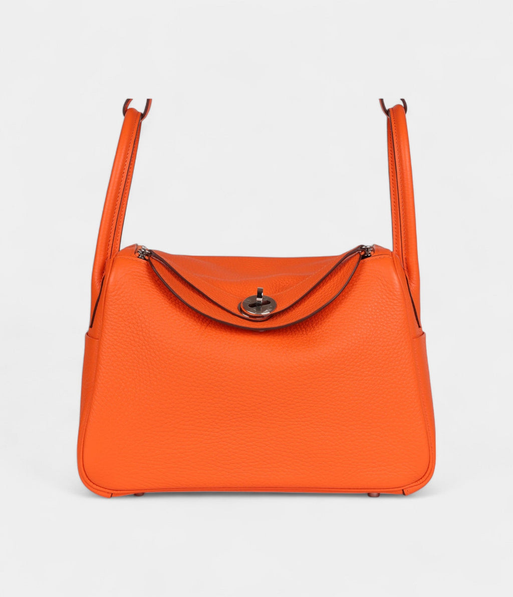 HMLindy 26 Orange Minium Clemence Palladium Hardware
