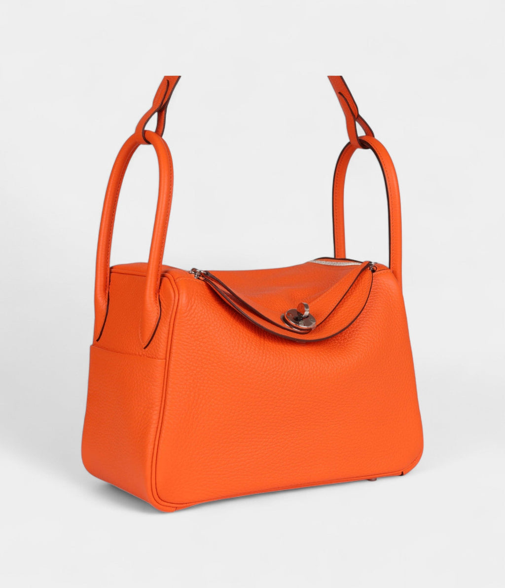 HMLindy 26 Orange Minium Clemence Palladium Hardware