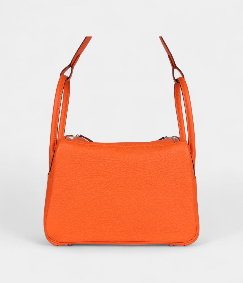 HMLindy 26 Orange Minium Clemence Palladium Hardware