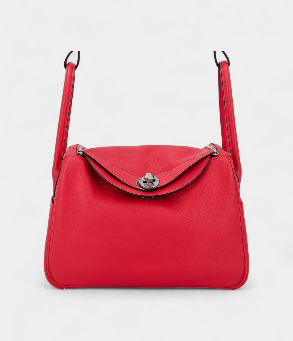 HMLindy 26 Red Heart and Red Chili Swift Leather With Palladium Hardware