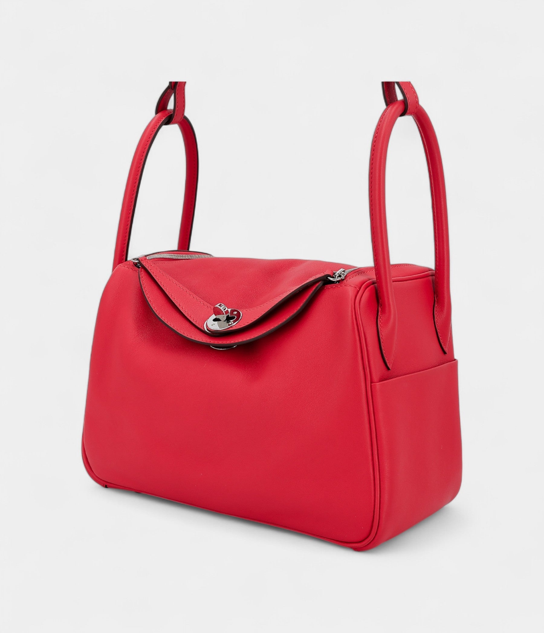 HMLindy 26 Red Heart and Red Chili Swift Leather With Palladium Hardware
