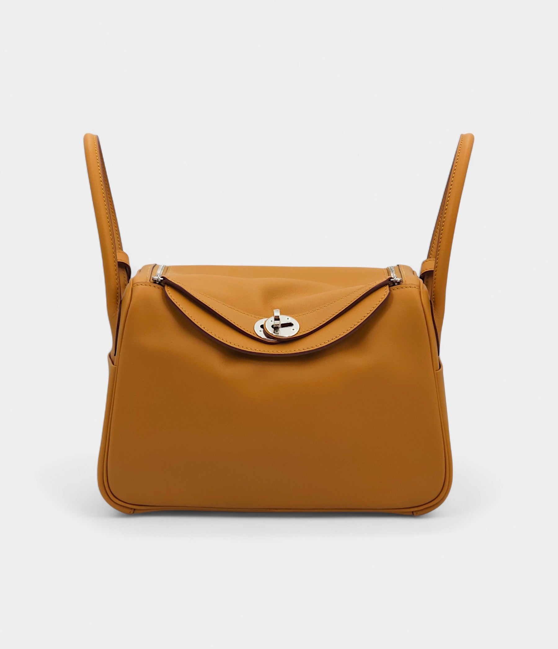 HMLindy 26 Verso in Sesame and Lime Swift Leather with Palladium Hardware