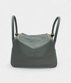 HMLindy 26 in Almond Green Evercolor Leather With Gold Hardware