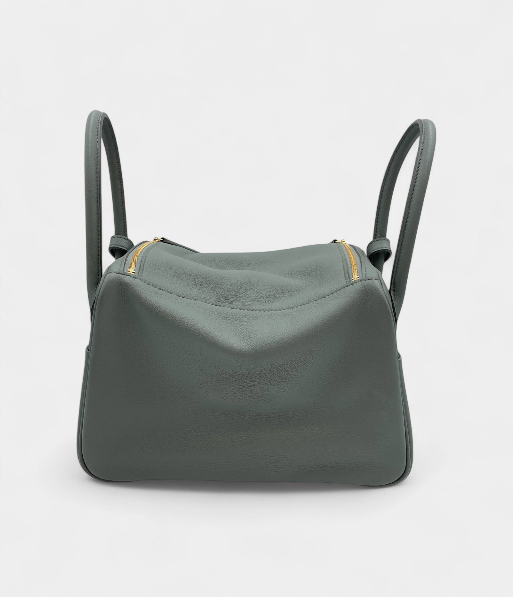 HMLindy 26 in Almond Green Evercolor Leather With Gold Hardware