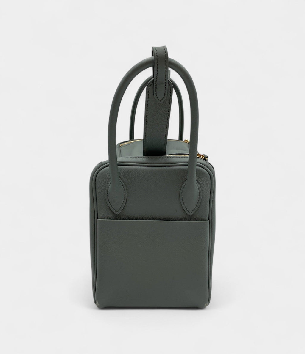 HMLindy 26 in Almond Green Evercolor Leather With Gold Hardware