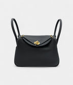 HMLindy 26 in Black Clemence Leather with Palladium Hardware