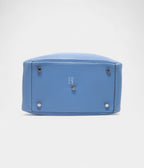 HMLindy 26 in Bleu Paradis Clemence Leather with Palladium Hardware