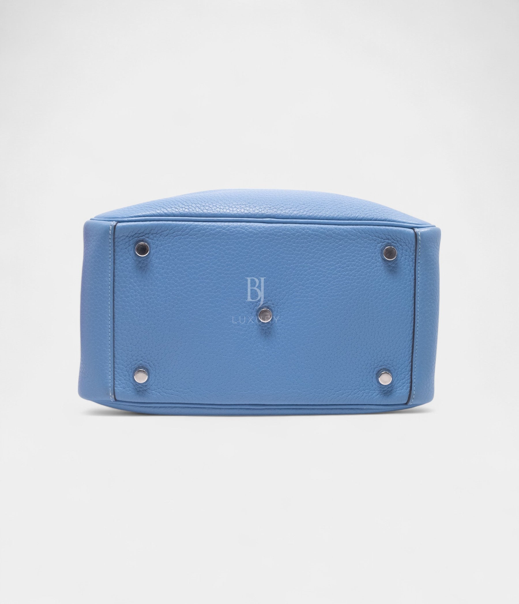 HMLindy 26 in Bleu Paradis Clemence Leather with Palladium Hardware