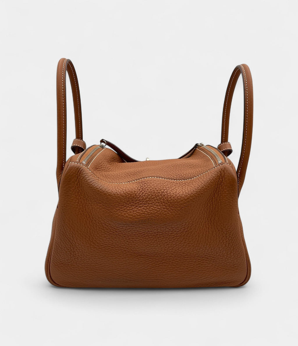 HMLindy 26 in Gold Clemence Leather with Palladium Hardware