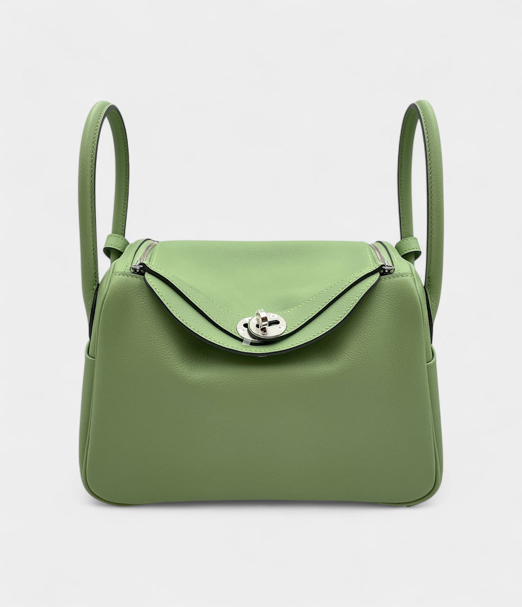 HMLindy 26 in Green Cricket Evercolor Leather with Palladium Hardware