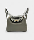 HMLindy 26 in Gris Meyer Evercolor Leather with Gold Hardware