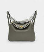 HMLindy 26 in Gris Meyer Evercolor Leather with Gold Hardware