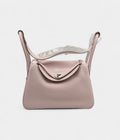 HMLindy 26 in Mauve Pale Clemence Leather with Palladium Hardware