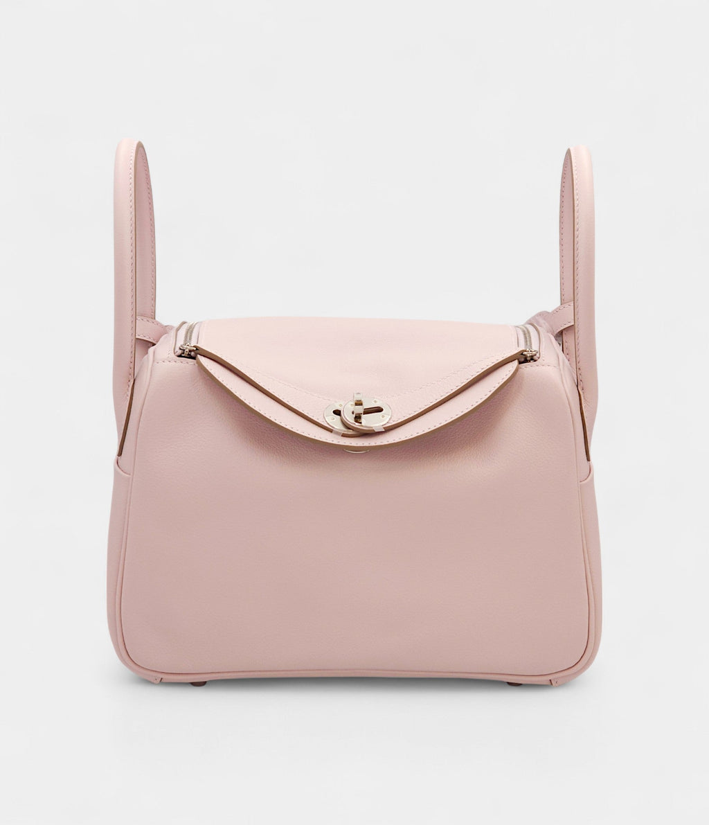 HMLindy 26 in Mauve Pale Evercolor Leather with Palladium Hardware