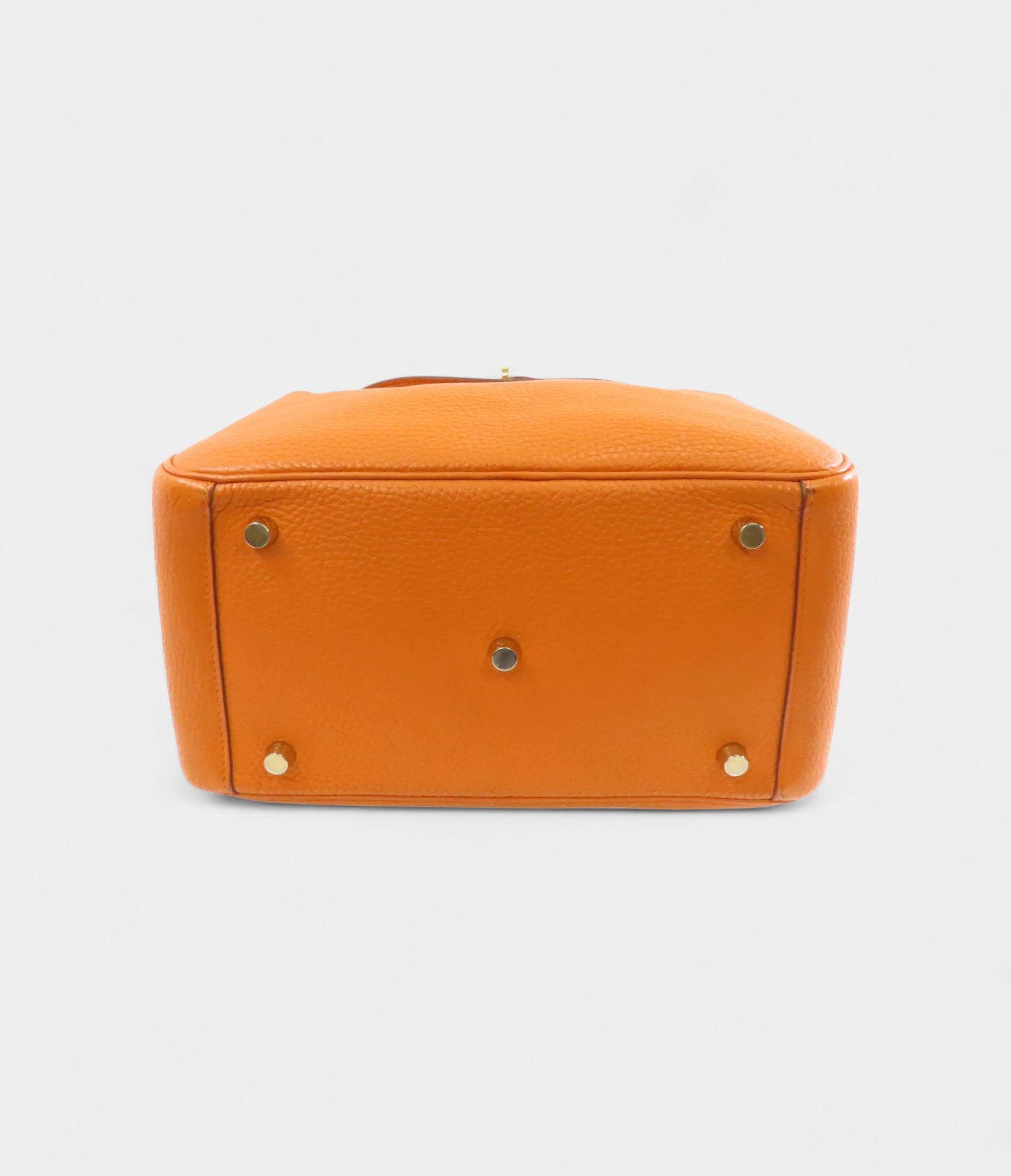 HMLindy 26 in Orange Shoulder Bag Clemence Leather with Gold Hardware